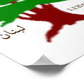 Das Poster der alten Zedernhälfte des Libanon (Ecke)