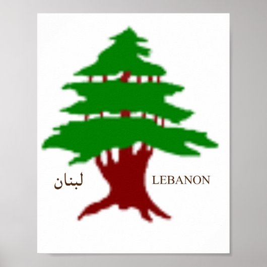 Das Poster der alten Zedernhälfte des Libanon (Vorne)
