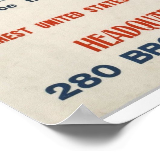 Das Poster der britischen oder kanadischen Armee (Ecke)