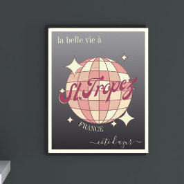 Das Poster der Mauer von Saint-Tropez