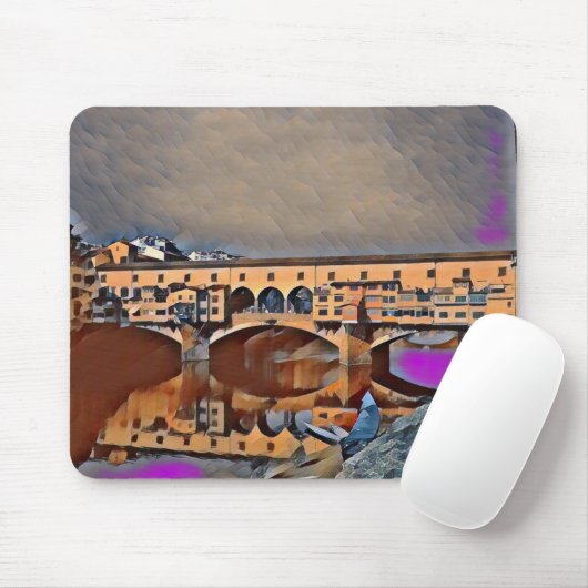 Das Poster der Ponte Vecchio Card - Akryldrucke Mousepad (Mit Mouse)