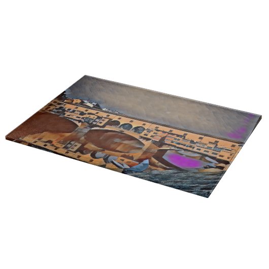Das Poster der Ponte Vecchio Card - Akryldrucke Schneidebrett (Ecke)
