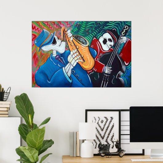 Das Poster der schlechten Blues-Knochen (Heimbüro)