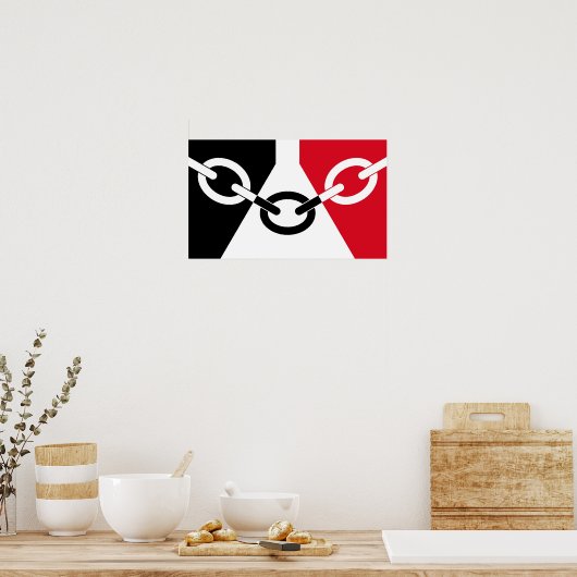 Das Poster der schwarzen Länderflagge (Küche)