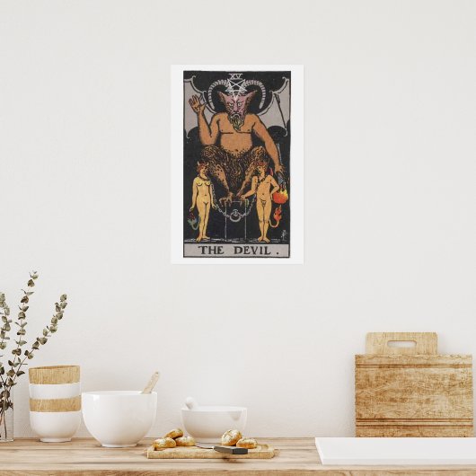 Das Poster der Tarot-Karte des Teufels (Küche)