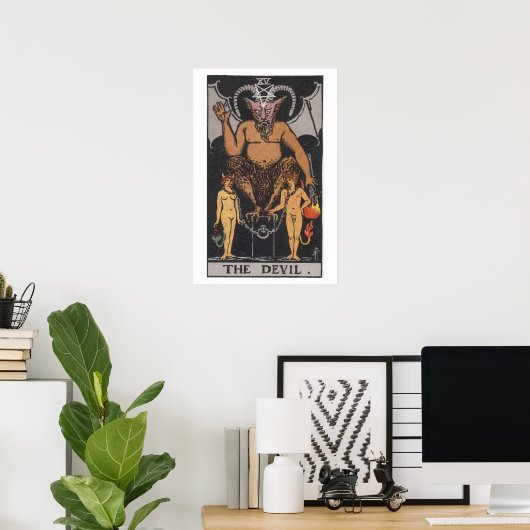 Das Poster der Tarot-Karte des Teufels (Heimbüro)