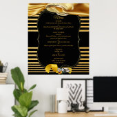 Das Poster des großen Gatsby-Inspirationsmenüs (Heimbüro)
