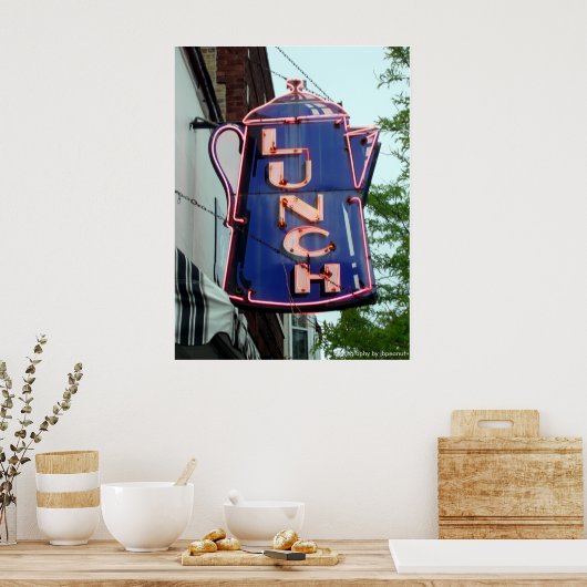 Das Poster des Kaffeekopfes (Küche)