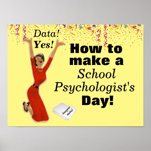 Das Poster des Psychologen der Happy School (Vorne)