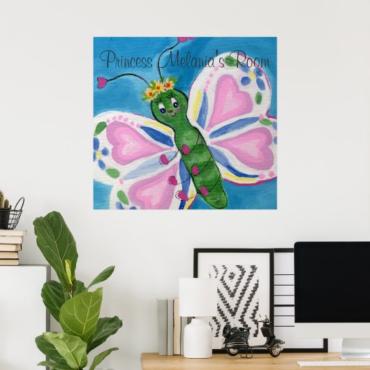 Das Poster des Schmetterlingstages (Heimbüro)