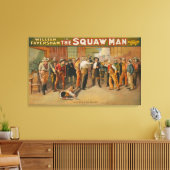 Das Poster des Squaw Man Western Theater Leinwanddruck (Insitu (Wohnzimmer))