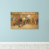 Das Poster des Squaw Man Western Theater Leinwanddruck (Insitu (Holzboden))