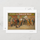Das Poster des Squaw Man Western Theater Postkarte (Vorne/Hinten)