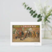 Das Poster des Squaw Man Western Theater Postkarte (Stehend Vorderseite)
