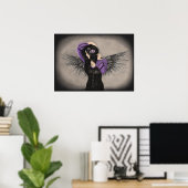 Das Poster des traurigen Herzens (Heimbüro)