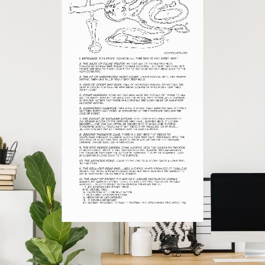 Das Poster des Wortes Mines (Heimbüro)