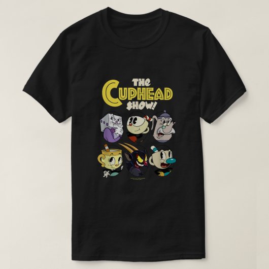 Das Poster-Logo der Cuphead Show Group T-Shirt (Design vorne)