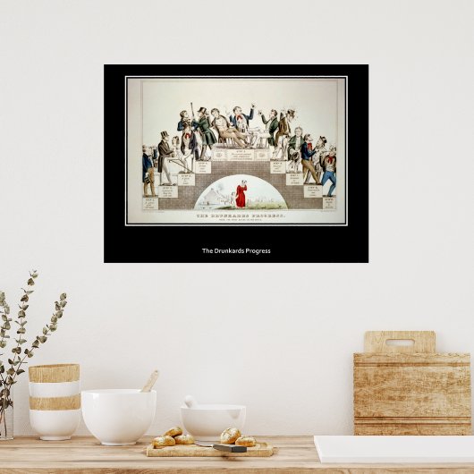 Das Poster "Trunkarden Progress" (Küche)