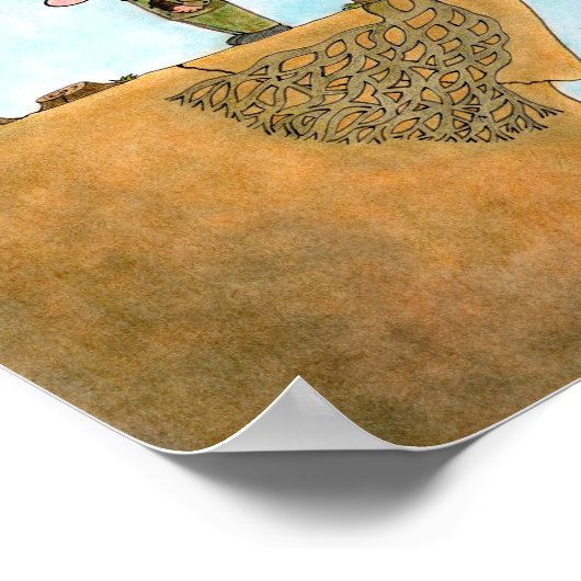 Das Posterpapier "Bäume Cartoon" gerettet Poster (Ecke)