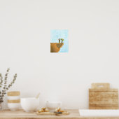 Das Posterpapier "Bäume Cartoon" gerettet Poster (Küche)