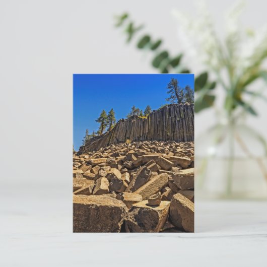 Das postpile Nationaldenkmal des Teufels Postkarte (Stehend Vorderseite)