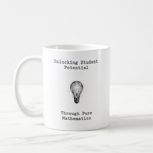Das Potenzial von Schülern durch Mathematik freise Kaffeetasse (Links)