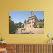Das prächtige Chateau de Pressac und der Garten Leinwanddruck (Insitu (Wohnzimmer))