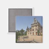 Das prächtige Chateau de Pressac und der Garten Magnet (Vorderseite/Rückseite)