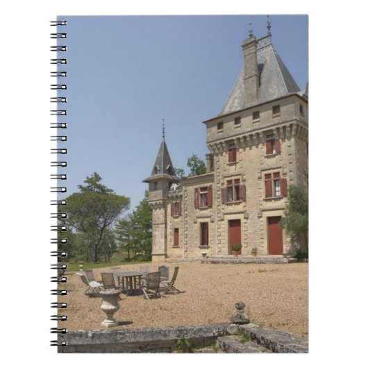 Das prächtige Chateau de Pressac und der Garten Notizblock (Vorderseite)