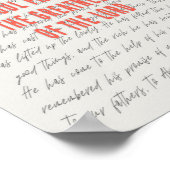 Das prächtige Gebet-Poster Poster (Ecke)