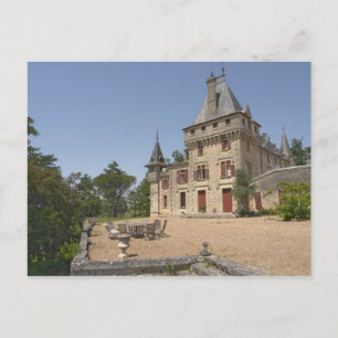 Das prächtige Schloss Chateau de Pressac und der G Postkarte