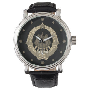 Das prachtvolle SFR Jugoslawien - Emblem-Uhr Armbanduhr