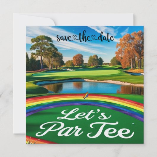Das Pride Golf Turnier für Golfer Save The Date (Vorderseite)