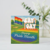 Das Pride Golf Turnier für Golfer Save The Date (Stehend Vorderseite)