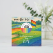 Das Pride Golf Turnier für Golfer Save The Date (Stehend Vorderseite)