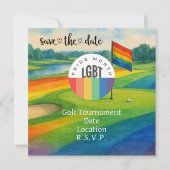 Das Pride Golf Turnier für Golfer Save The Date (Vorderseite)