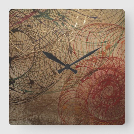 "Das Primärlicht" von Ramona Dumitrescu Quadratische Wanduhr (Vorderseite)