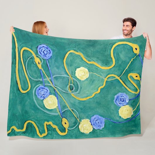 Das Primordiale Chaos von Hilma af Klint Fleecedecke (Beispiel)