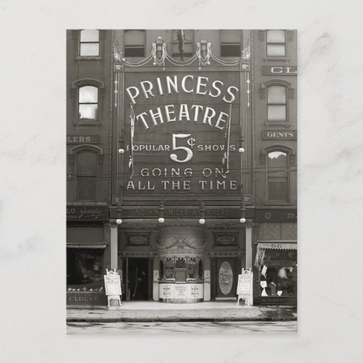 Das Princess Theatre, 1910 Postkarte (Vorderseite)