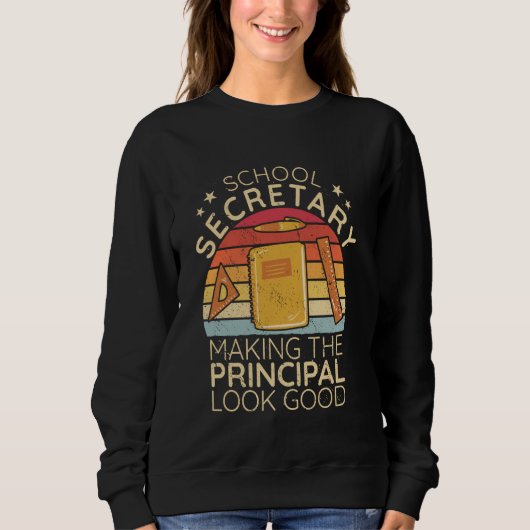 Das Principal sieht gut Retro-Männer-Schule Se Sweatshirt (Vorderseite)
