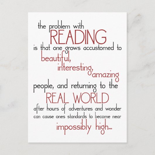 Das Problem beim Lesen Postkarte (Vorderseite)