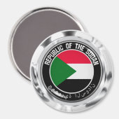 Das Problem der Sudan-Runde Magnet (Vorderseite/Rückseite)