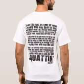 Das Problem ist, dass du kein Squattin-Gedicht-Shi T-Shirt (Rückseite)