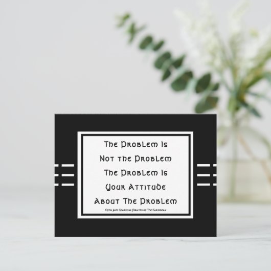 DAS PROBLEM IST NICHT DAS PROBLEM, Cpt.Jack Sparro Postkarte (Stehend Vorderseite)