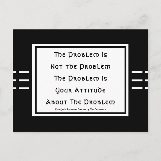 DAS PROBLEM IST NICHT DAS PROBLEM, Cpt.Jack Sparro Postkarte (Vorderseite)