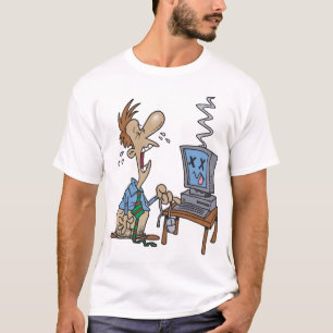 das Problem mit dem Computer, eine Maus in einer T-Shirt