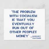 DAS PROBLEM MIT DEM SOZIALISMUS MARGARET THATCHER  POSTKARTE (Vorderseite)