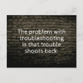 Das Problem mit der Fehlerbehebung Postkarte (Vorderseite)