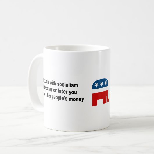 Das Problem mit Sozialismus ist Kaffeetasse (Vorderseite Links)