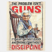 DAS PROBLEM WIRD NICHT GEGANGEN FLEECEDECKE (Vorderseite)